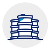 Illustration of 3 oil barrels